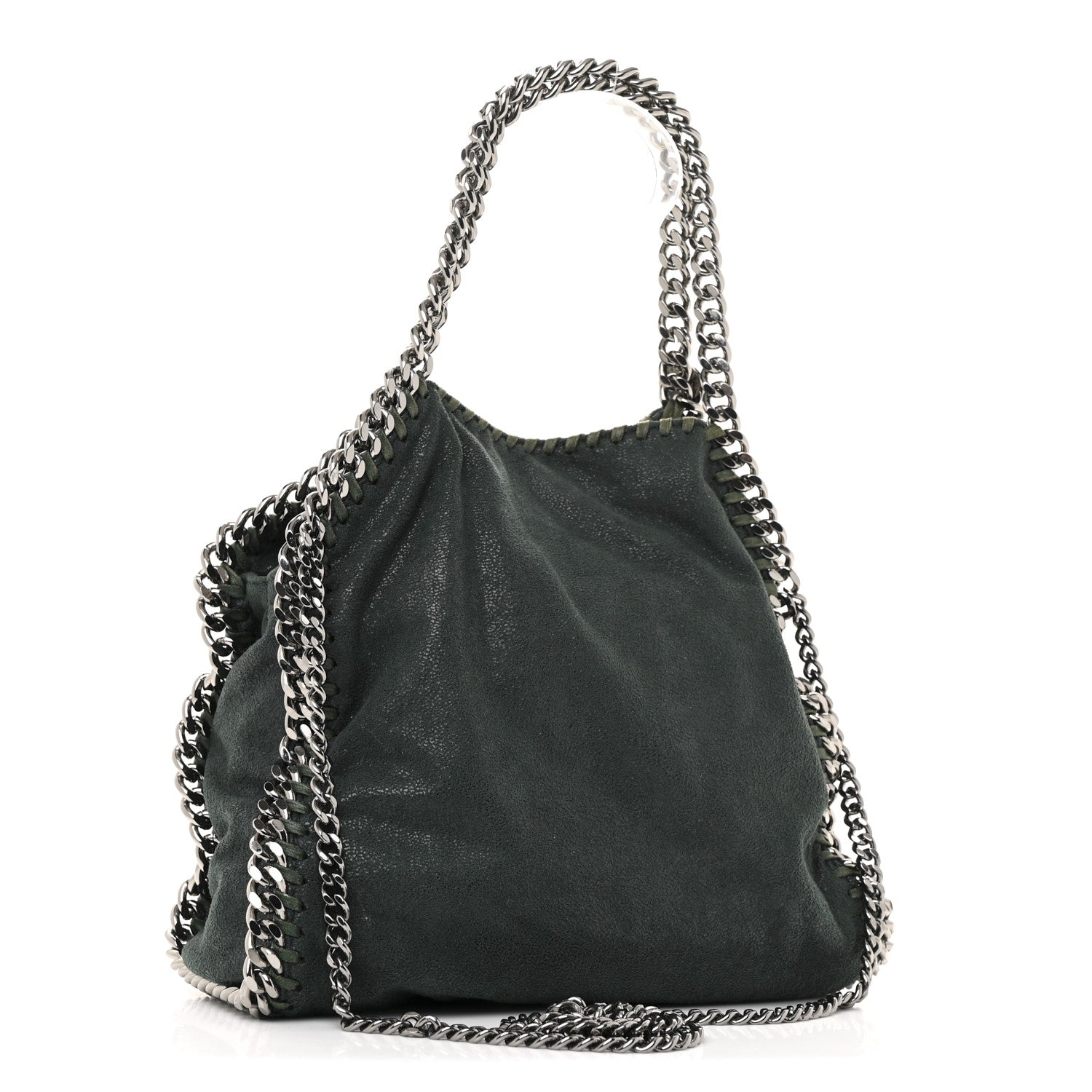 Stella McCartney Shaggy Deer Mini Falabella Fold Over Tote Pine 3 of 10
