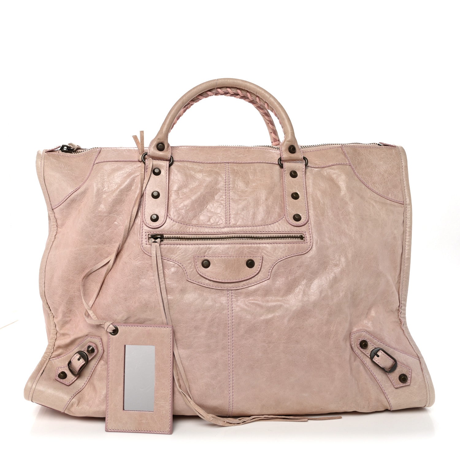 Balenciaga Agneau Classic Hardware Weekender Light Pink 1 of 12