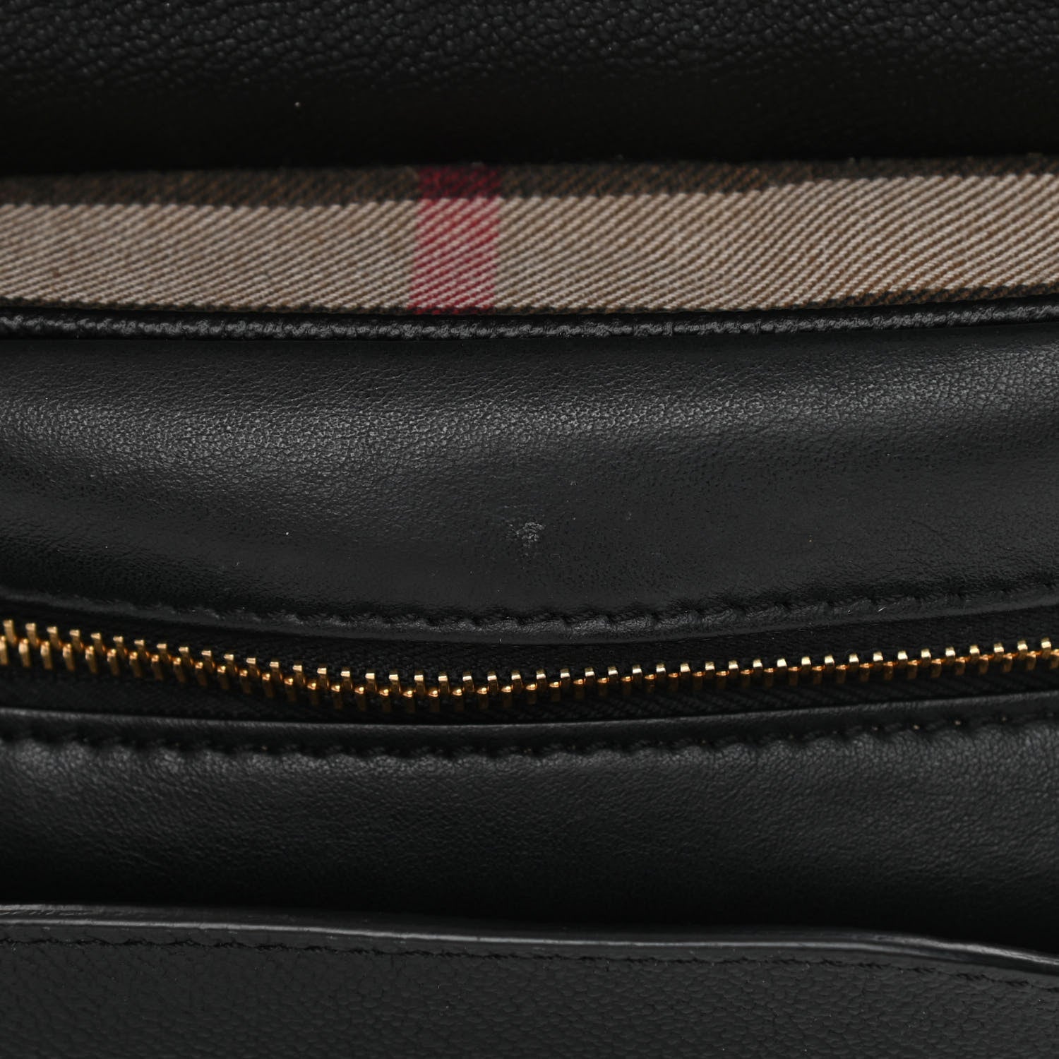 Burberry Soft Grain Calfskin Small Buckle Zip Bag Black 11 of 17