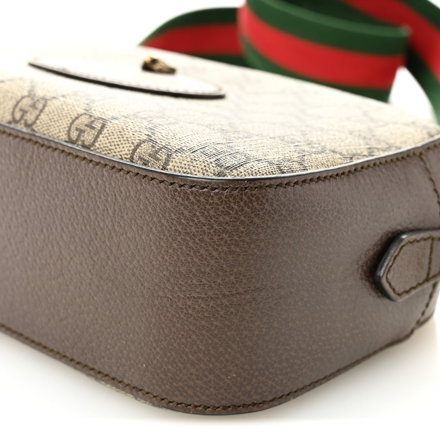 GG Supreme Monogram Web Neo Vintage Shoulder Bag Beige New Acero Crop