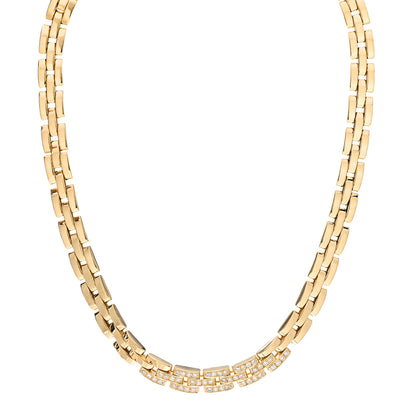 Cartier 18K Yellow Gold Diamond Maillon Panthere Necklace 1 of 5