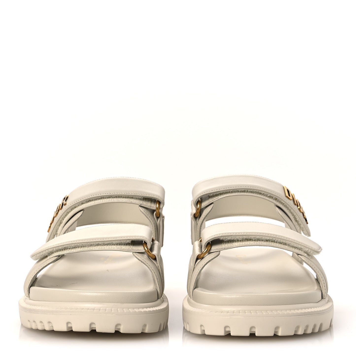 Lambskin Dioract 10mm Slide Sandals 39.5 Off White