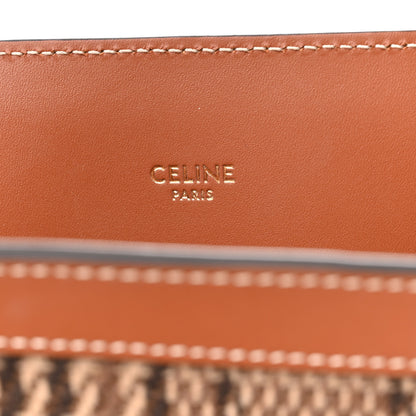 Celine Calfskin Tweed Small Vertical Cabas Dark Brown 5 of 10