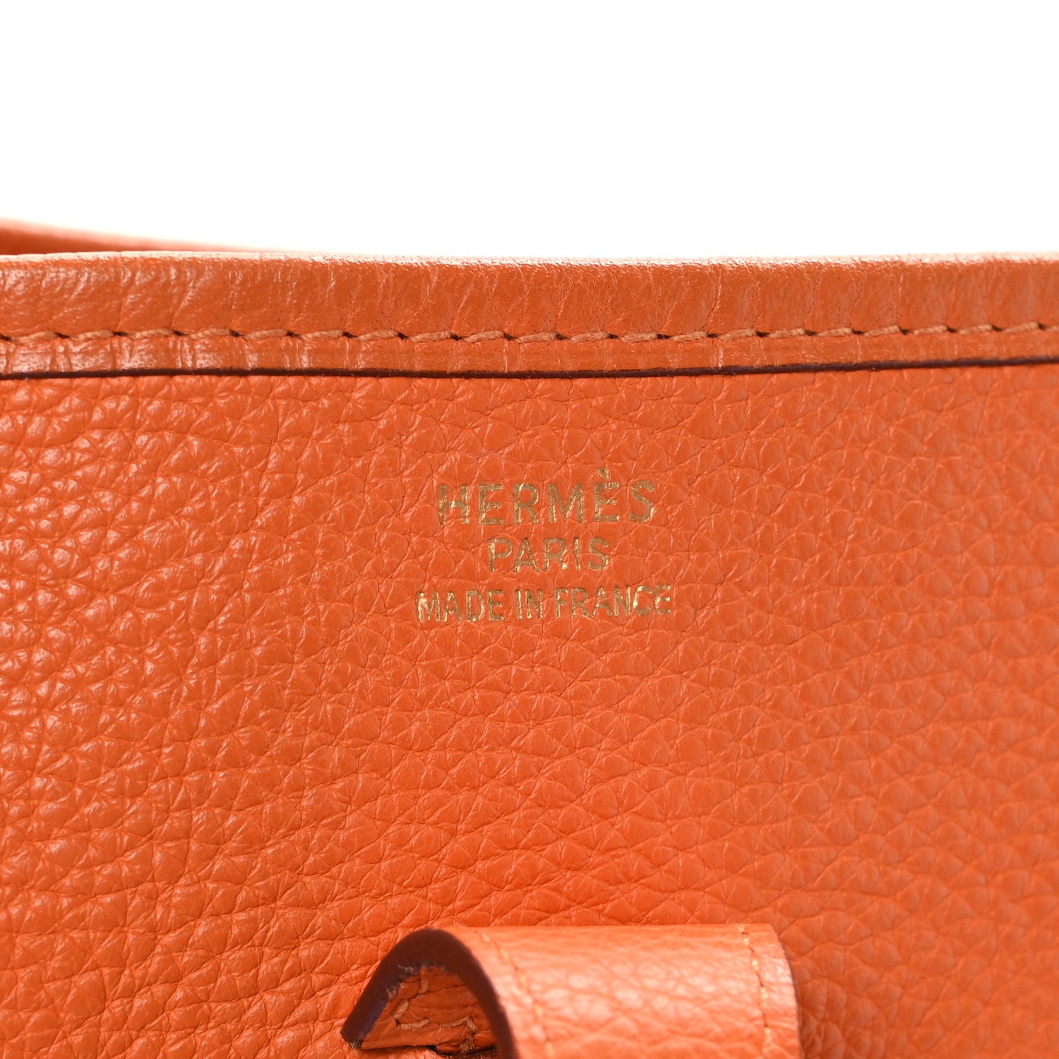 Hermes Taurillon Clemence Evelyne PM Orange 7 of 10