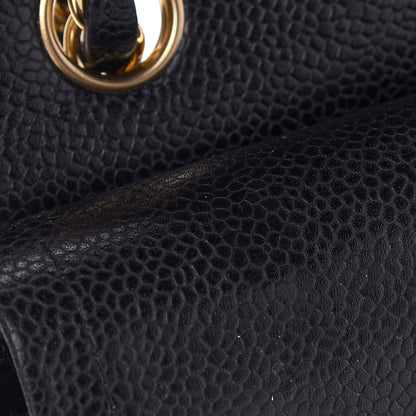 Chanel Caviar Quilted Medium Double Flap Black 12 of 13