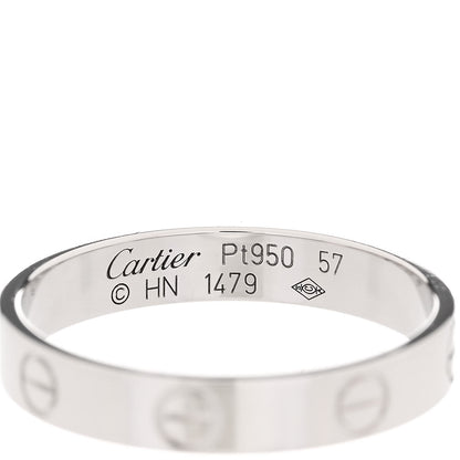 Cartier Platinum 3.5mm LOVE Wedding Band Ring 57 8 4 of 4