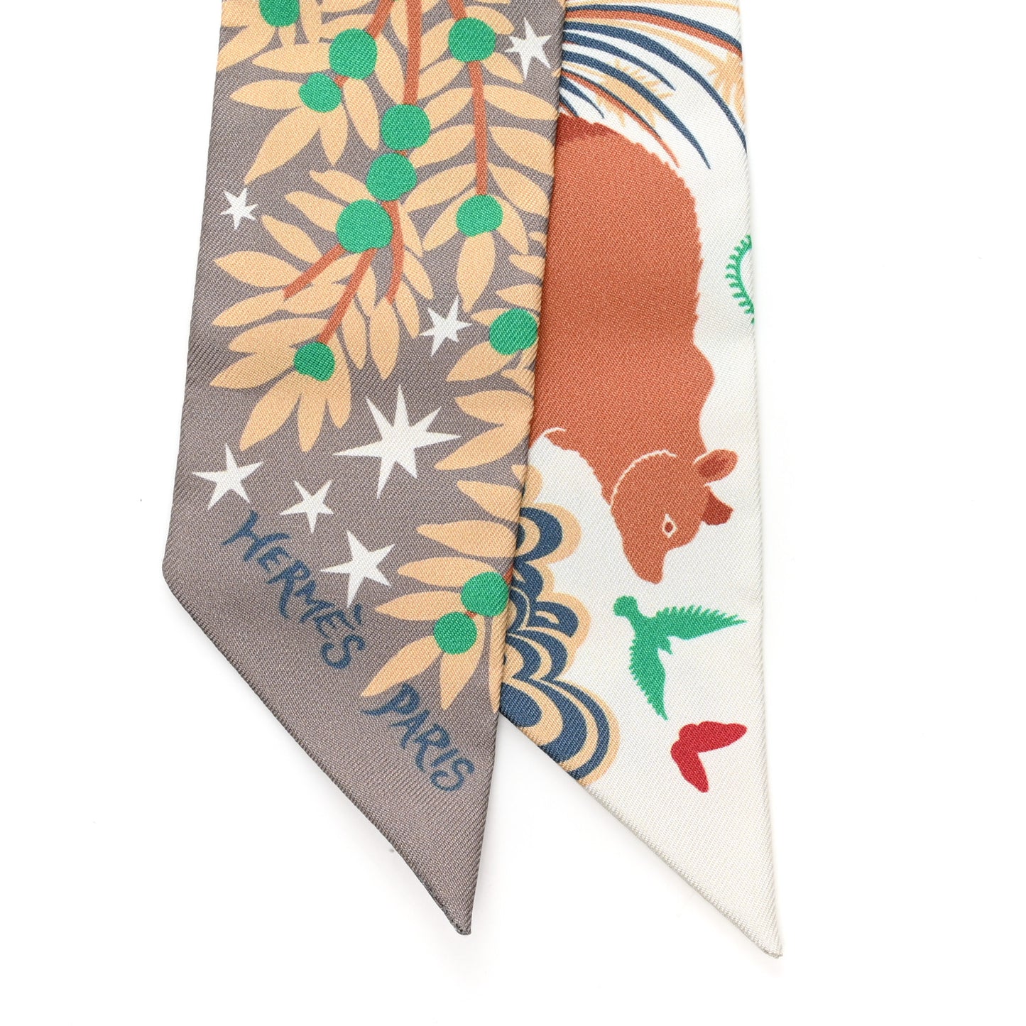 Silk Le Charme D Orphee Twilly Etoupe Creme Vert