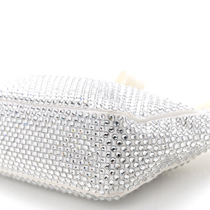 Prada Satin Crystal Mini Re-Edition 2000 Bag White 10 of 12