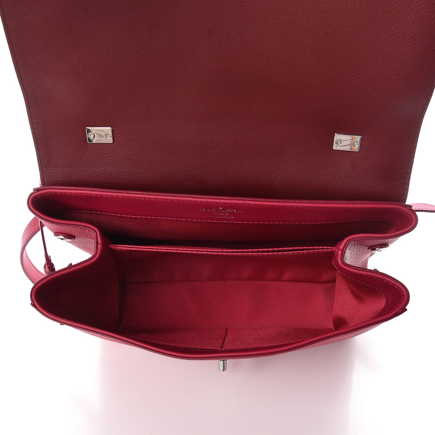 Calfskin Lockme II Top Handle Grenat Dahlia