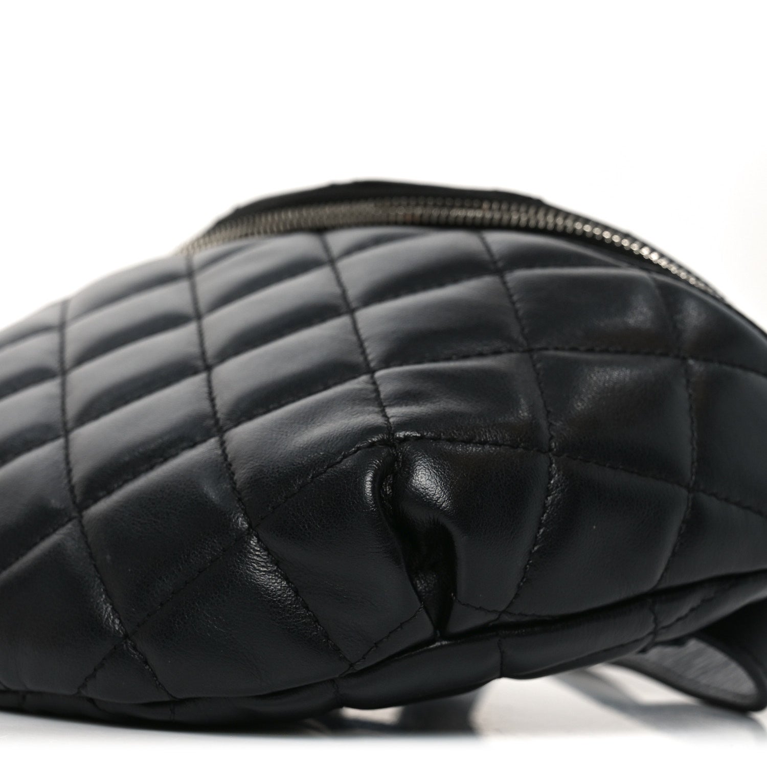 Chanel Calfskin Quilted Waist Belt Bag Black 9 of 10