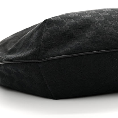 Gucci Monogram Web Medium Half Moon Hobo Black 9 of 14