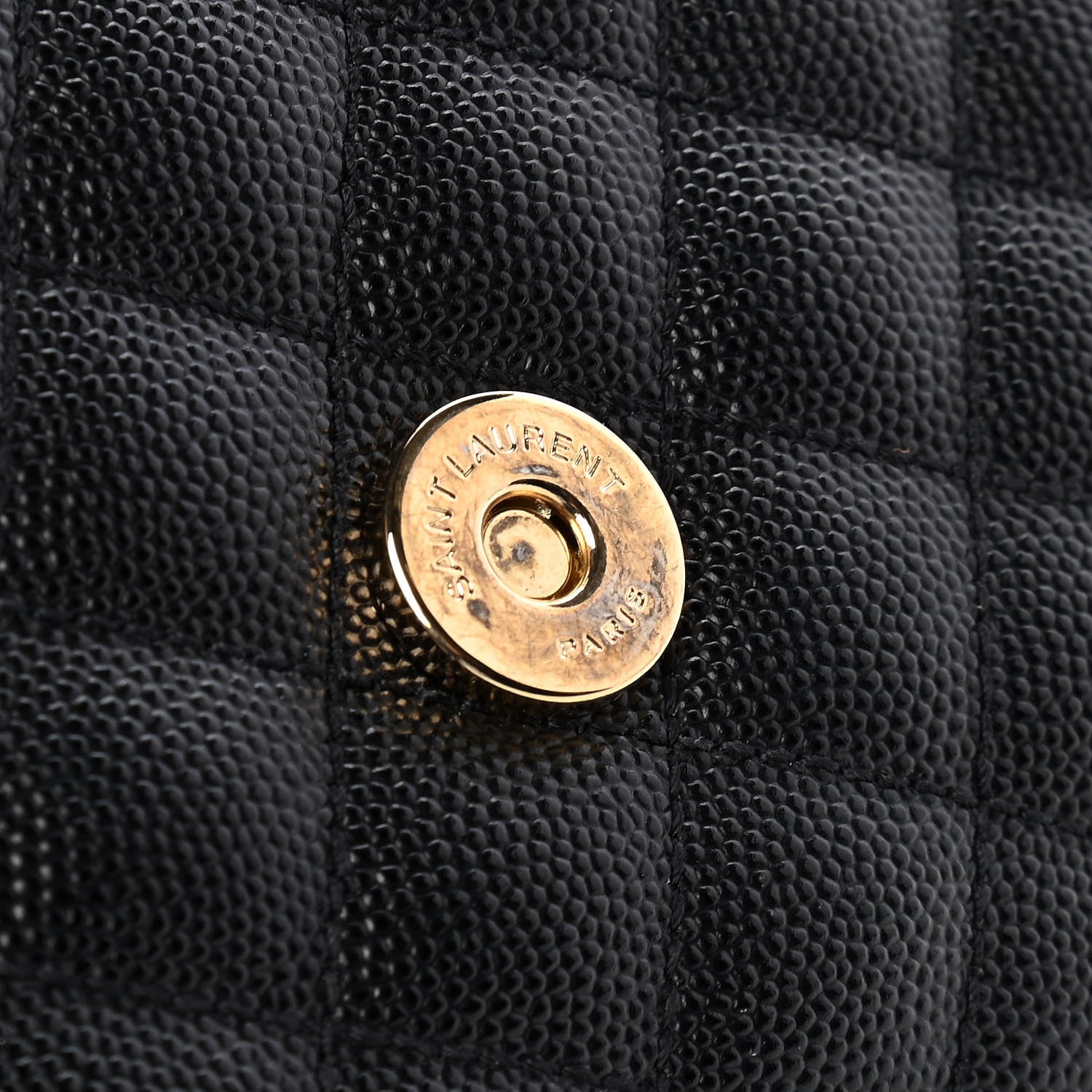 Saint Laurent Grain De Poudre Textured Mixed Matelasse Triquilt Medium Monogram Satchel Black 11 of 11