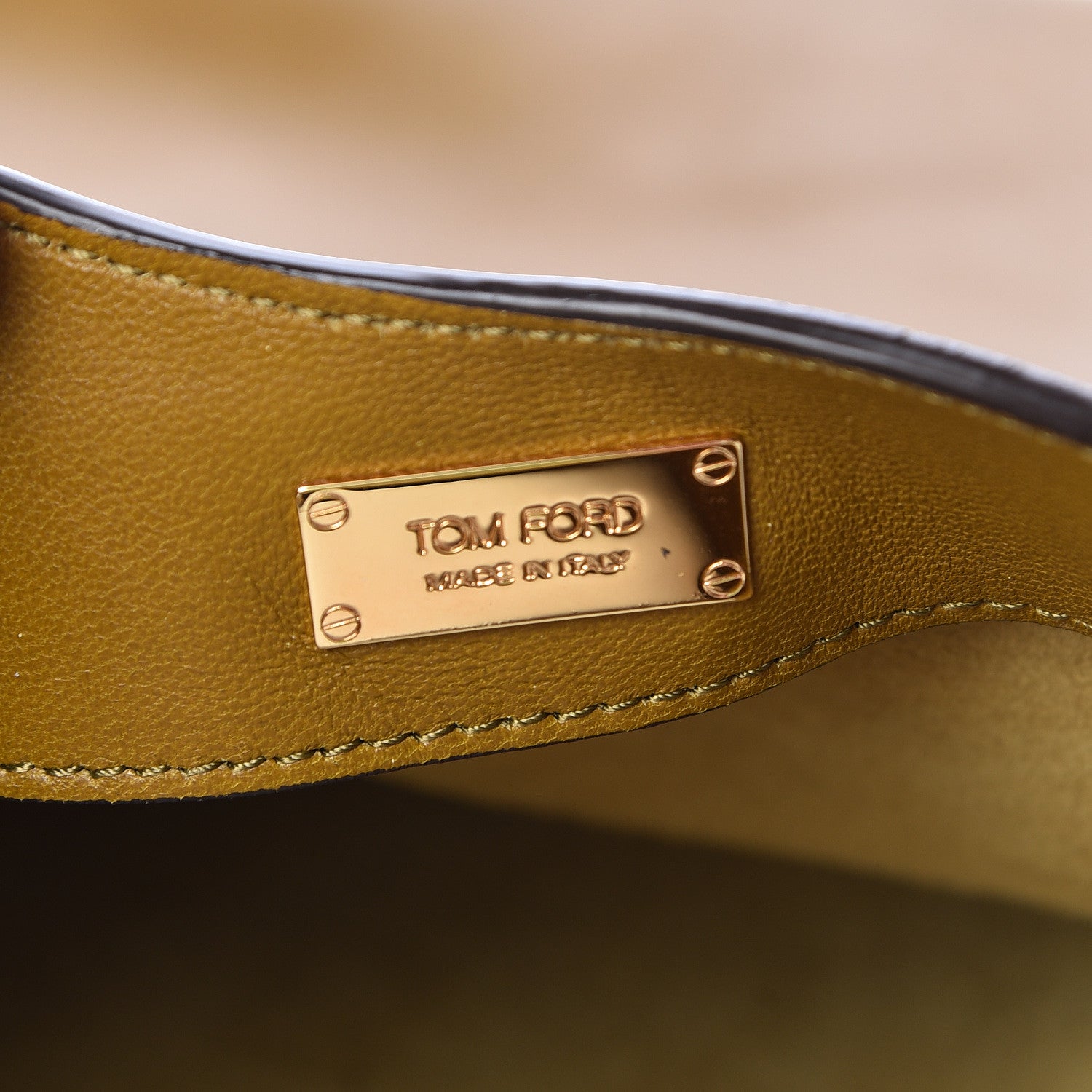 Tom Ford Ramskin Small Alix Padlock Zip Shoulder Bag Olive 7 of 11