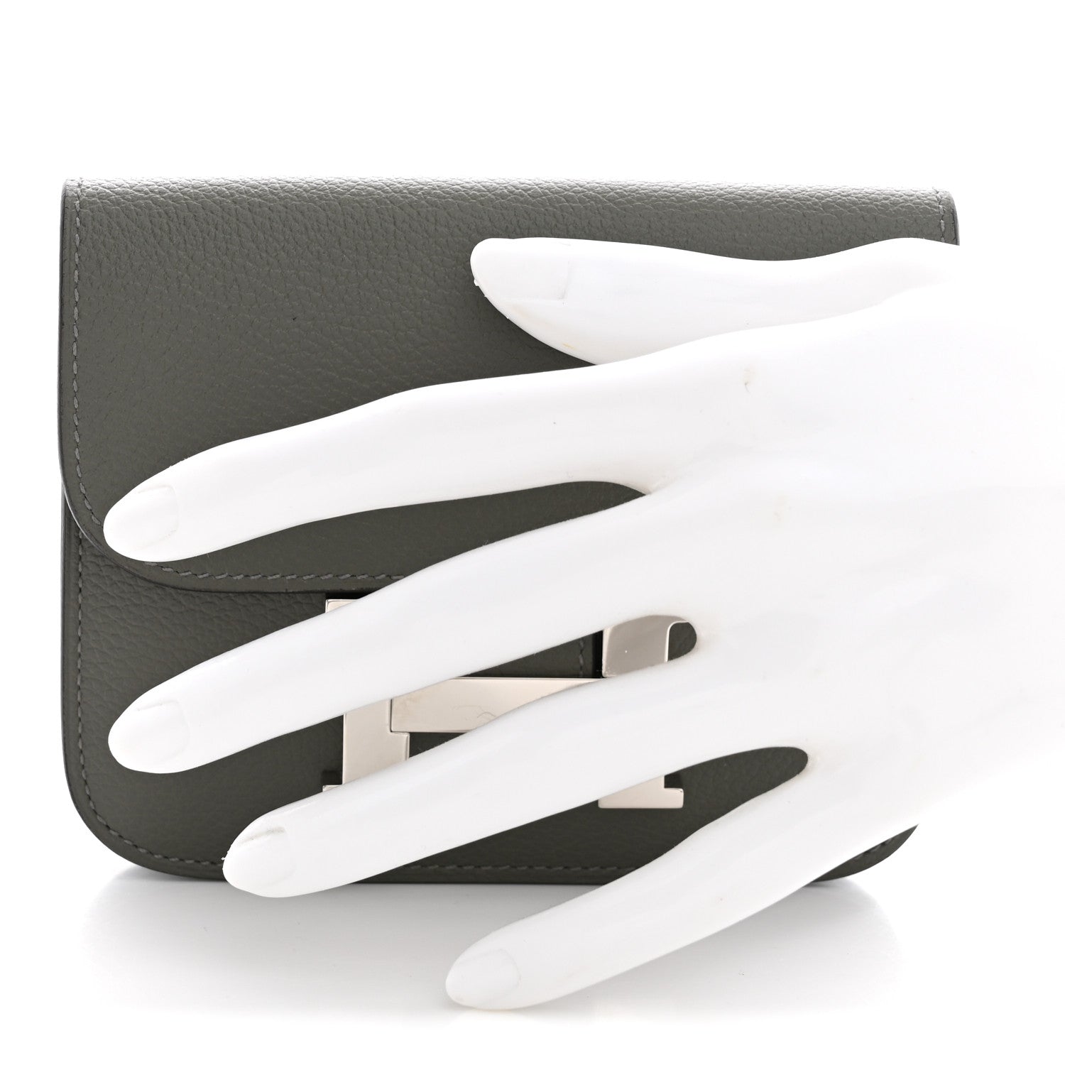 Hermes Evercolor Constance Slim Wallet Gris Meyer 2 of 8