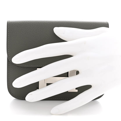 Hermes Evercolor Constance Slim Wallet Gris Meyer 2 of 8