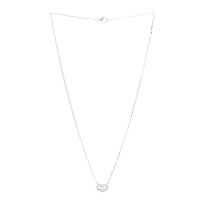 Cartier 18K White Gold Diamond Extra Small C Hearts And Symbols Necklace 3 of 4