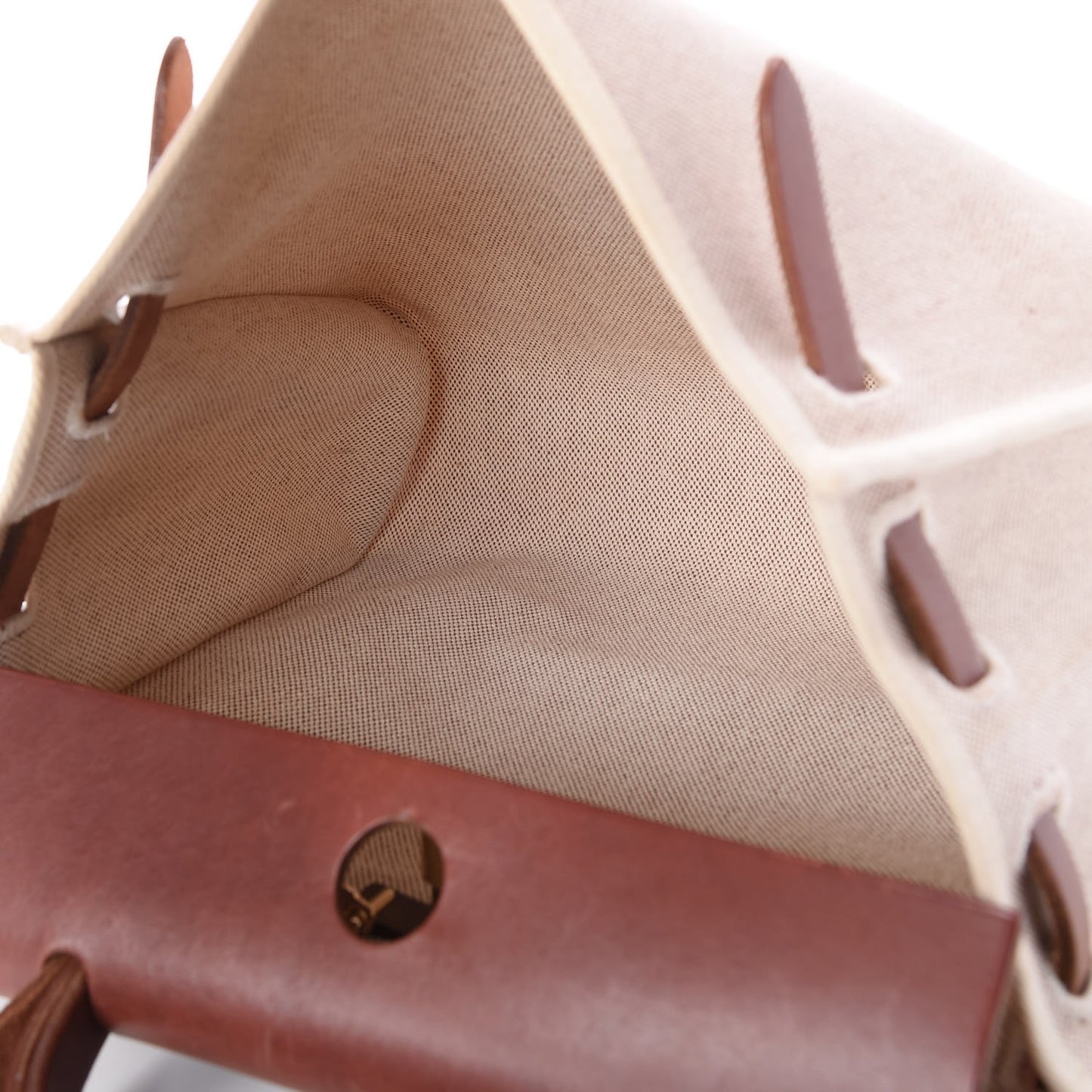 Toile Vache Calfskin Herbag 30 PM Natural