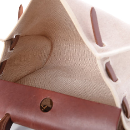Hermes Toile Vache Calfskin Herbag 30 PM Natural 5 of 10