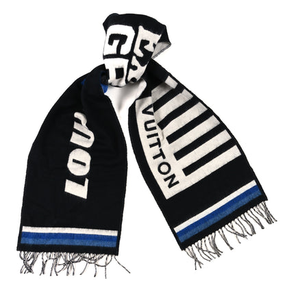 Louis Vuitton Wool Cashmere LV Forward Scarf Black 1 of 3