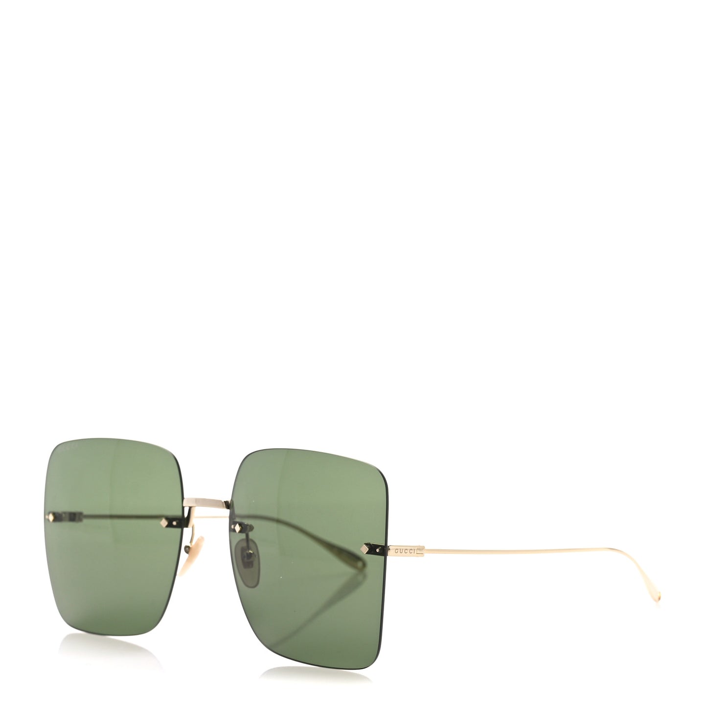 Acetate Detachable Charm Square Frame Sunglasses GG1147S Green