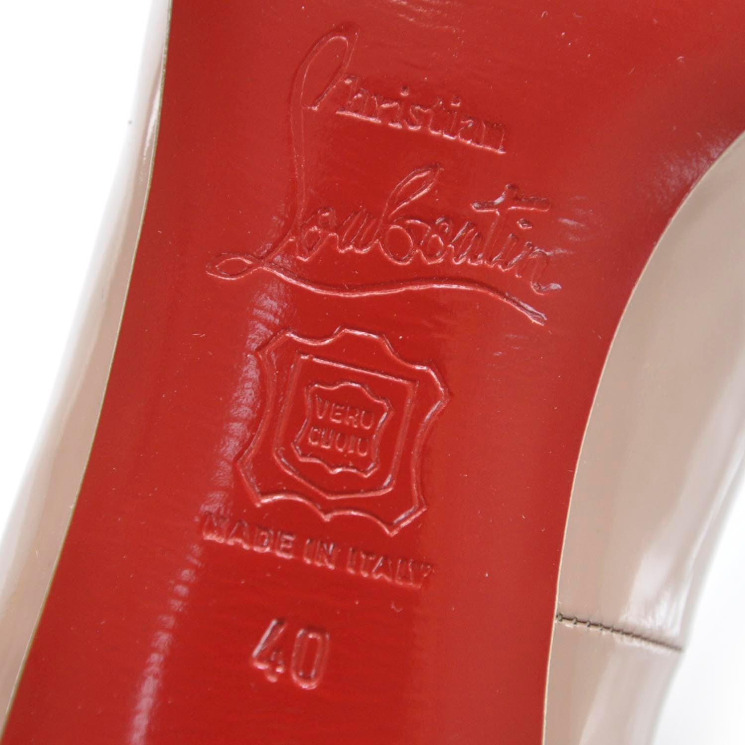 Christian Louboutin Patent Simple 70 Pumps 40 Nude 6 of 6