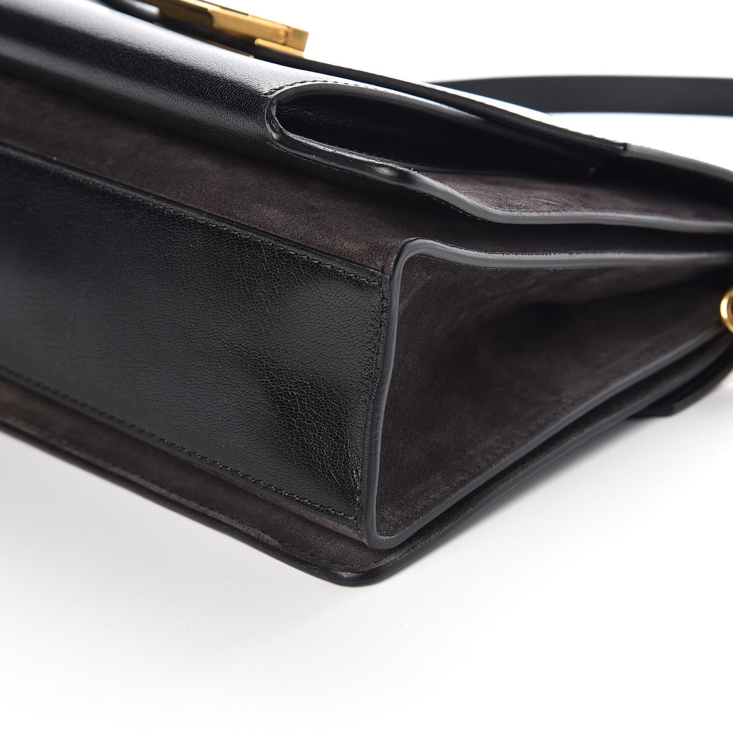 Calfskin Suede Medium GV3 Flap Black