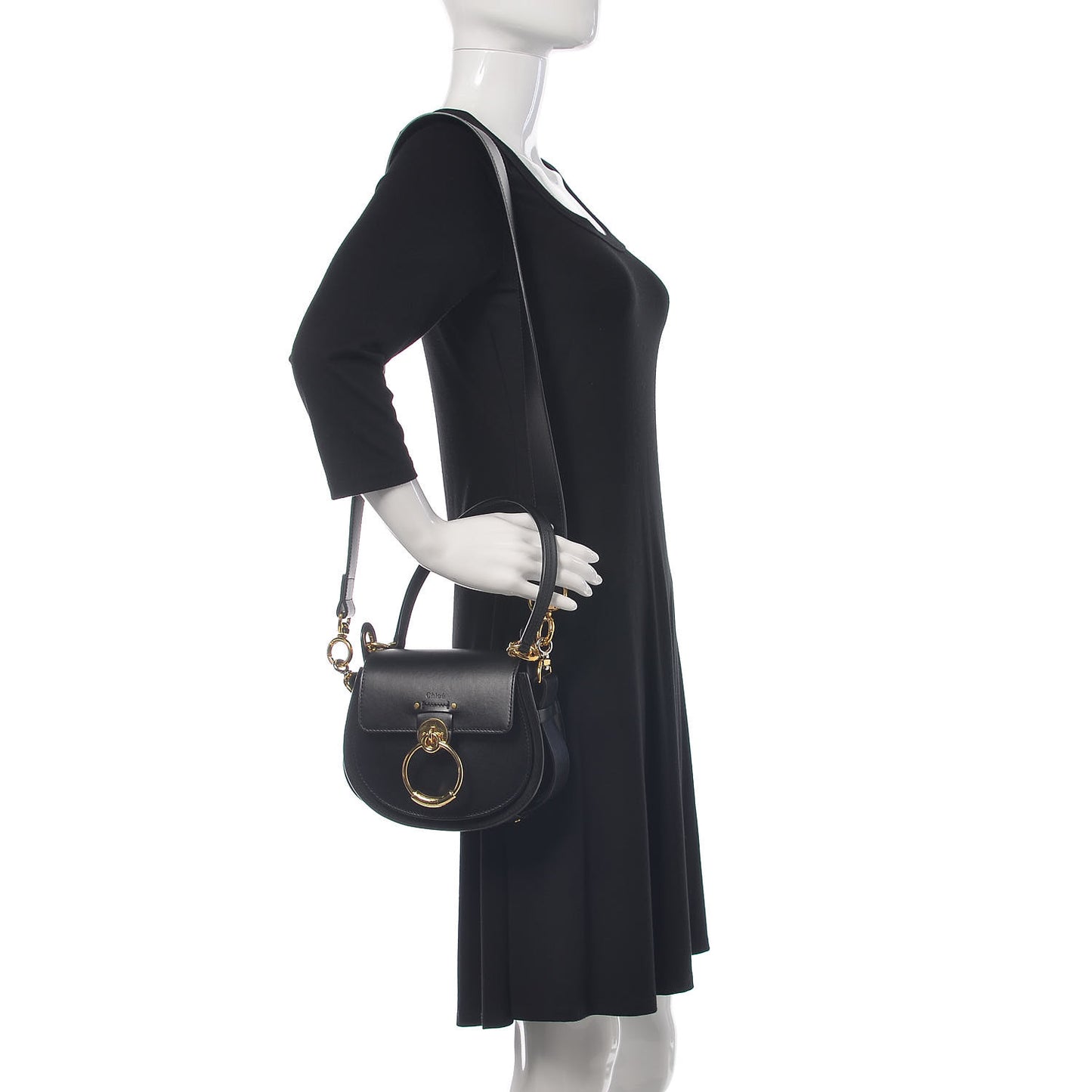 Calfskin Small Tess Bag Black