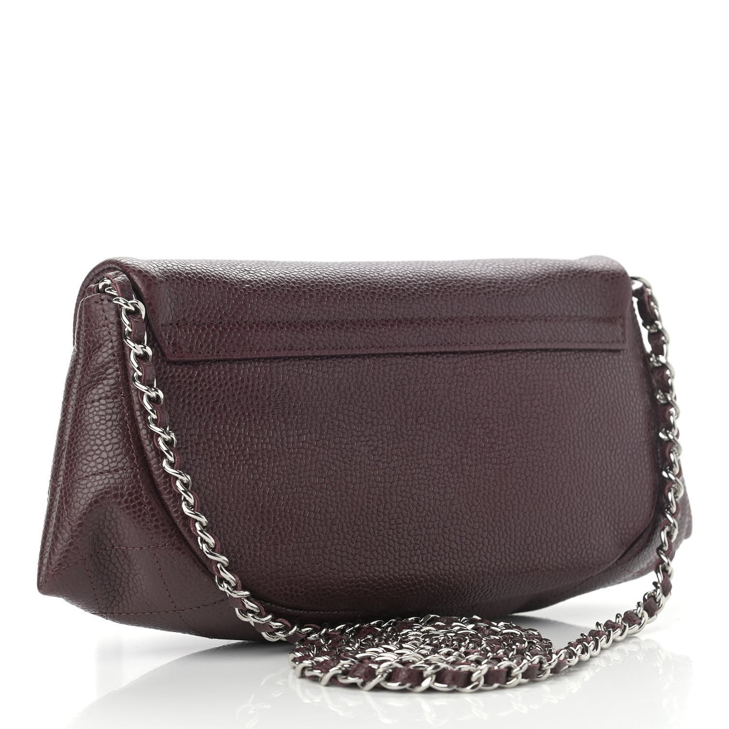 Caviar Half Moon Wallet On Chain WOC Bordeaux