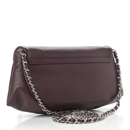 Chanel Caviar Half Moon Wallet On Chain WOC Bordeaux 3 of 12