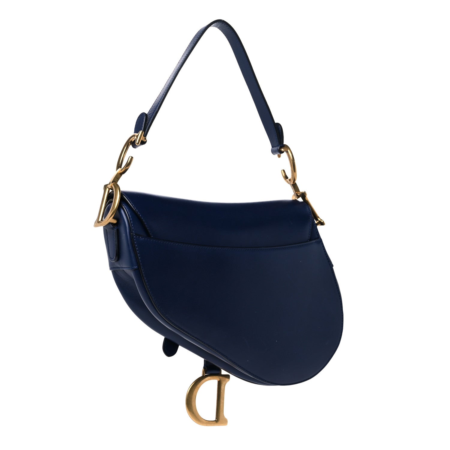 Christian Dior Calfskin Saddle Bag Blue 2 of 13