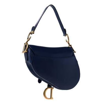 Christian Dior Calfskin Saddle Bag Blue 2 of 13