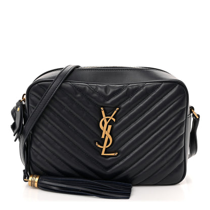 Saint Laurent Calfskin Matelasse Monogram Lou Camera Bag Deep Marine 1 of 11
