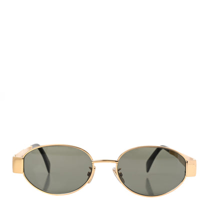 Celine Metal Triomphe 01 Sunglasses CL40235U Gold Green 2 of 8