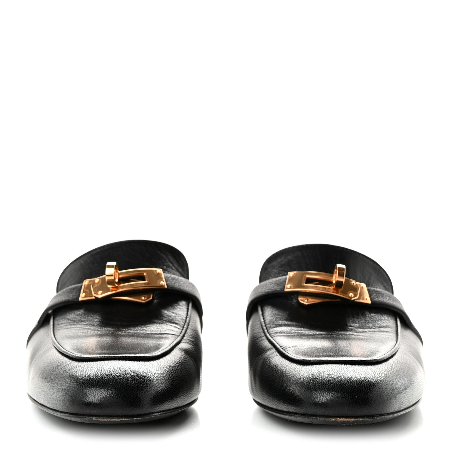 Hermes Goatskin Oz Mules 37.5 Black 3 of 10