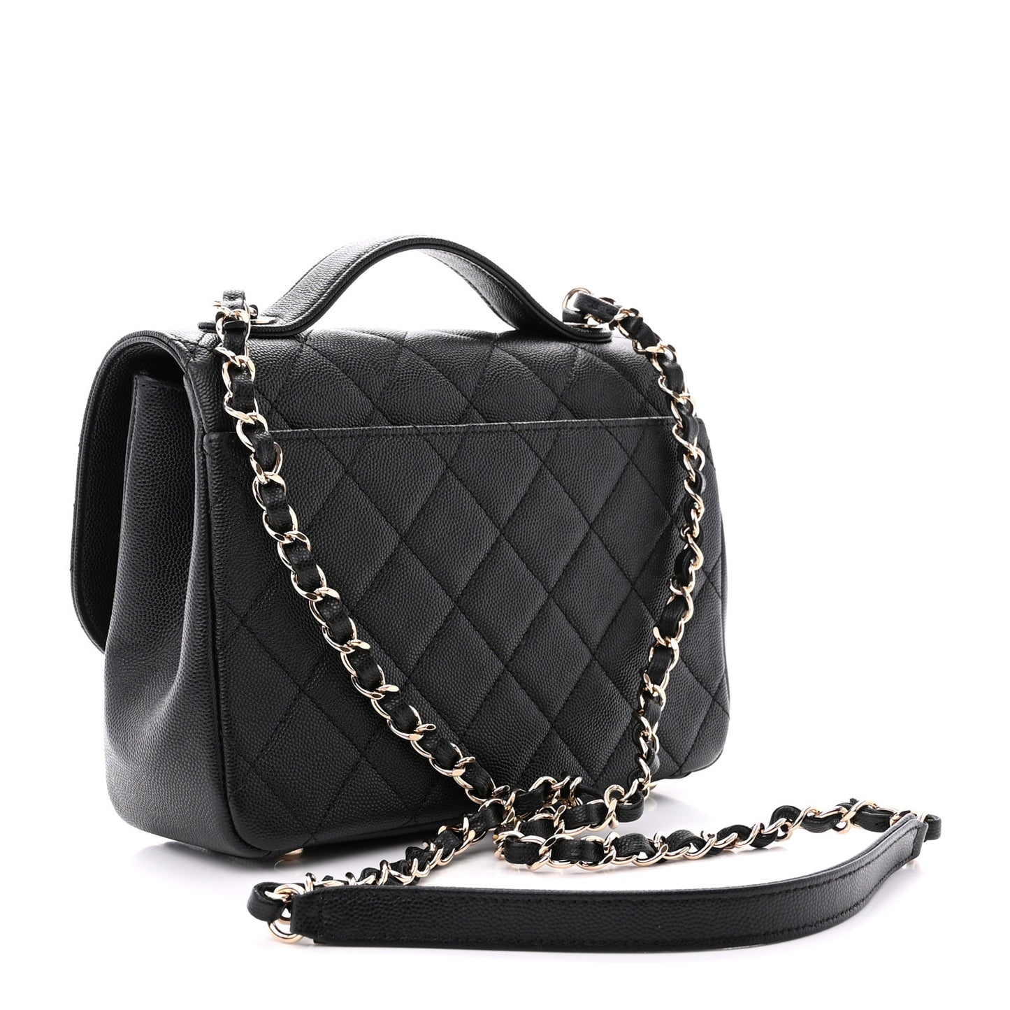 Caviar Quilted Medium Business Affinity Flap Black
