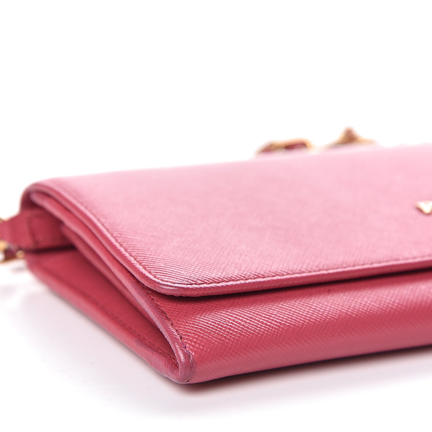 Saffiano Metal Oro Chain Wallet Peonia