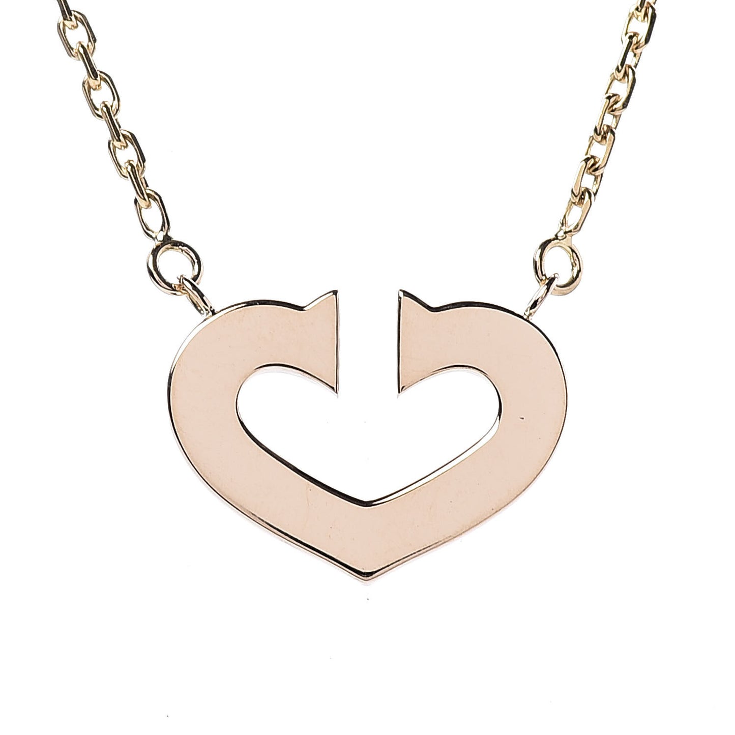 18K Yellow Gold Medium Hearts and Symbols Necklace