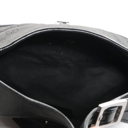 Gucci Denim Monogram Small Jackie O Hobo Black 5 of 7