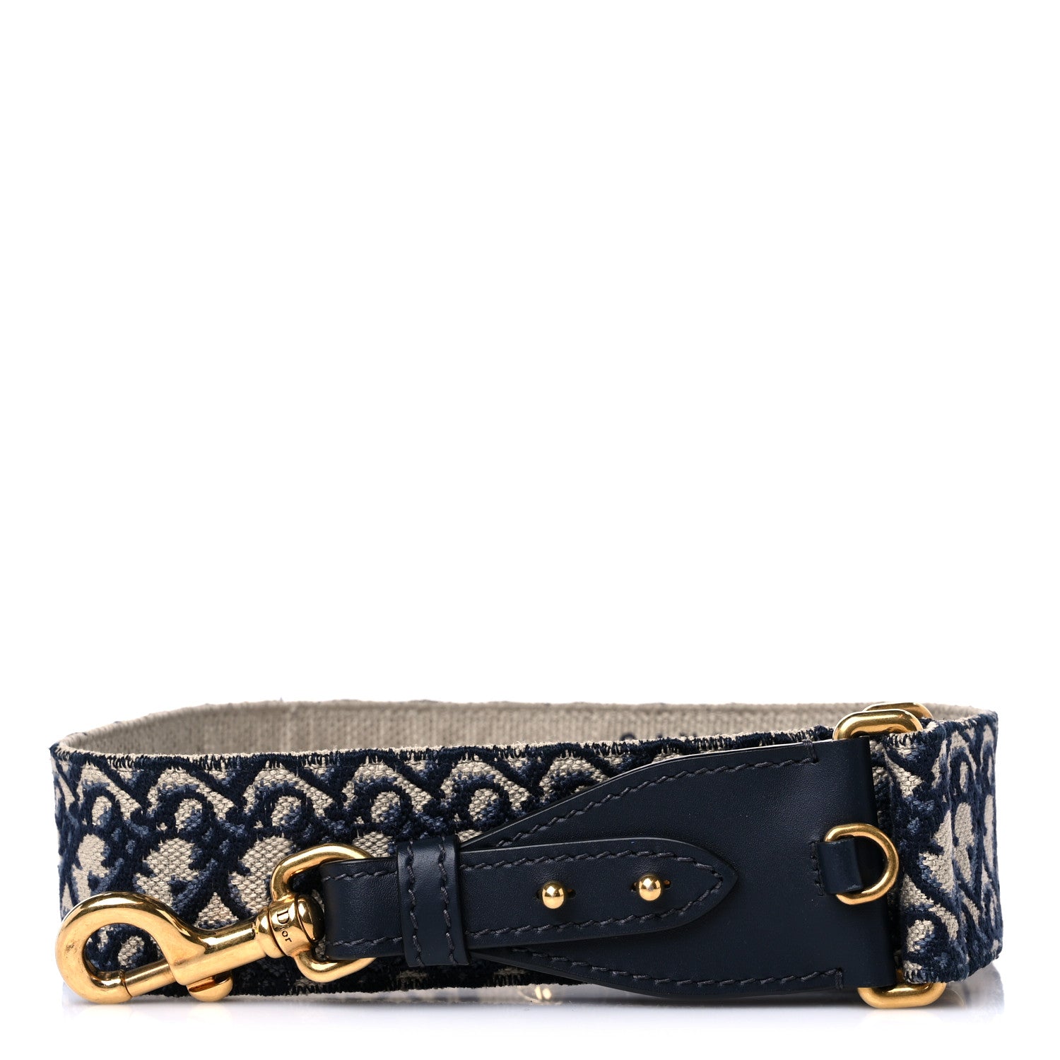 Christian Dior Oblique Adjustable Shoulder Strap Blue 1 of 5