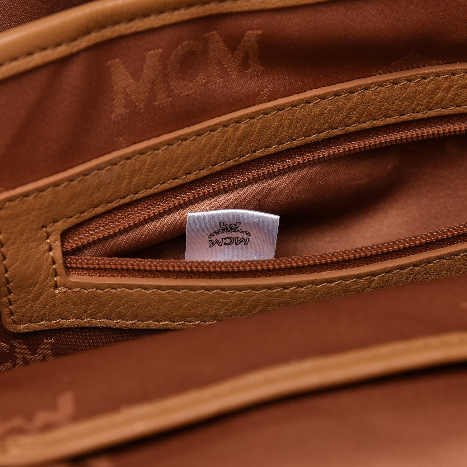 MCM Visetos Medium Stark Backpack Cognac 10 of 10