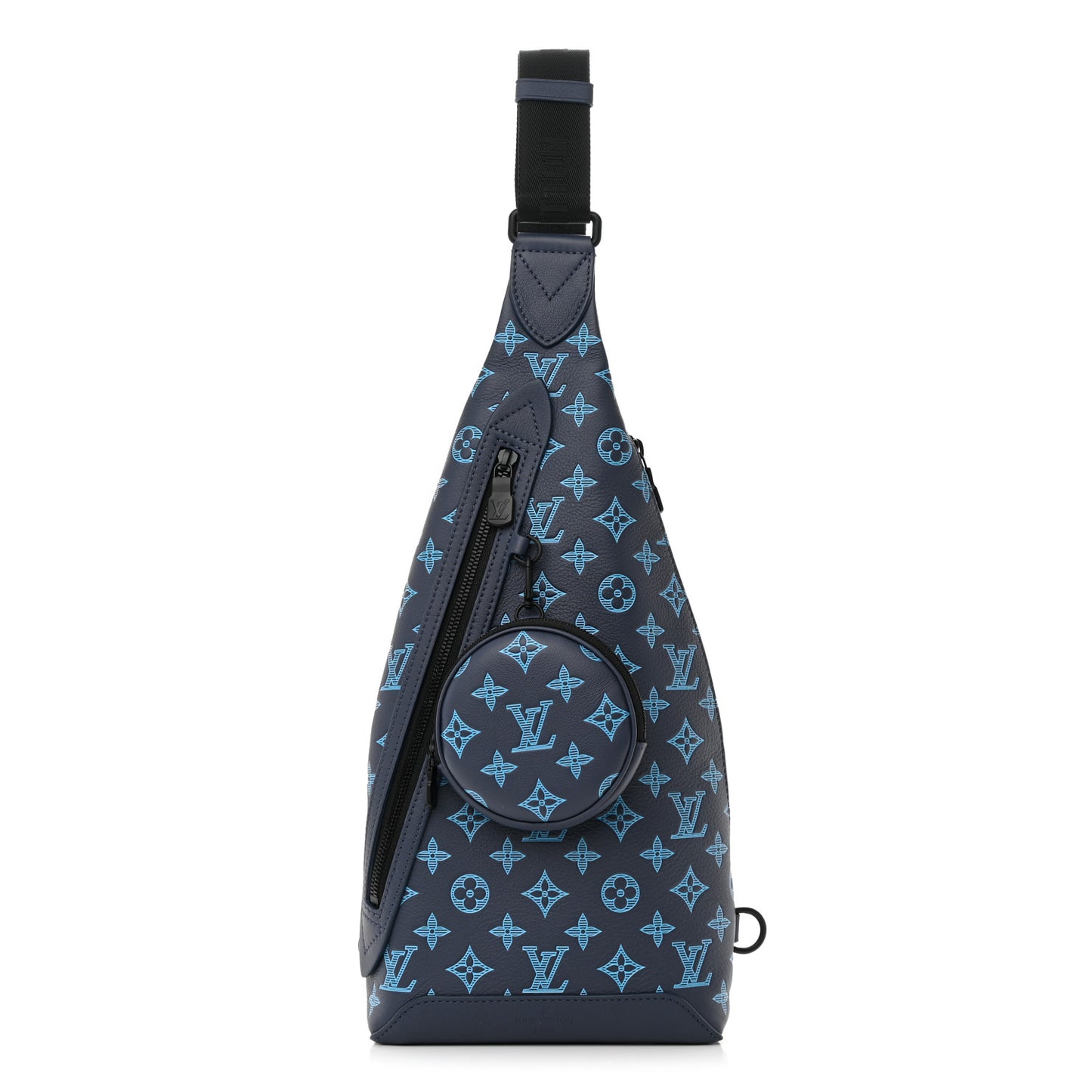 Monogram Shadow Duo Slingbag Navy River Blue