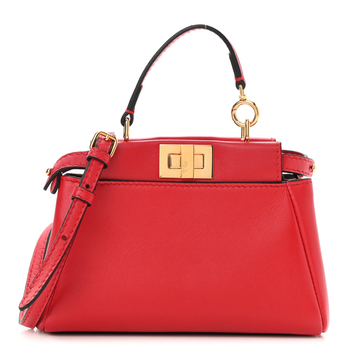 Shiny Nappa Micro Peekaboo Iconic Satchel Fragola