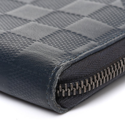 Louis Vuitton Damier Infini Zippy Vertical Wallet Midnight Blue 8 of 10