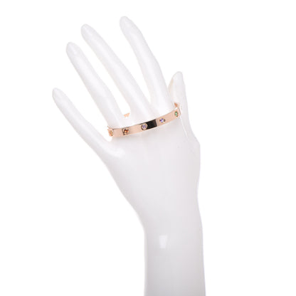 Cartier 18K Pink Gold Sapphire Garnet Amethyst LOVE Bracelet 16 2 of 7
