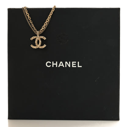 Chanel Crystal CC Multi Strand Chain Necklace Gold 6 of 6