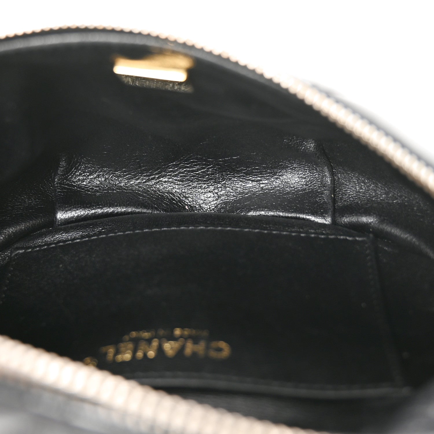 Chanel Shiny Lambskin Quilted Belt Bag Black 5 of 10