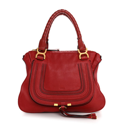 Chloe Calfskin Medium Marcie Satchel Ruby 1 of 14