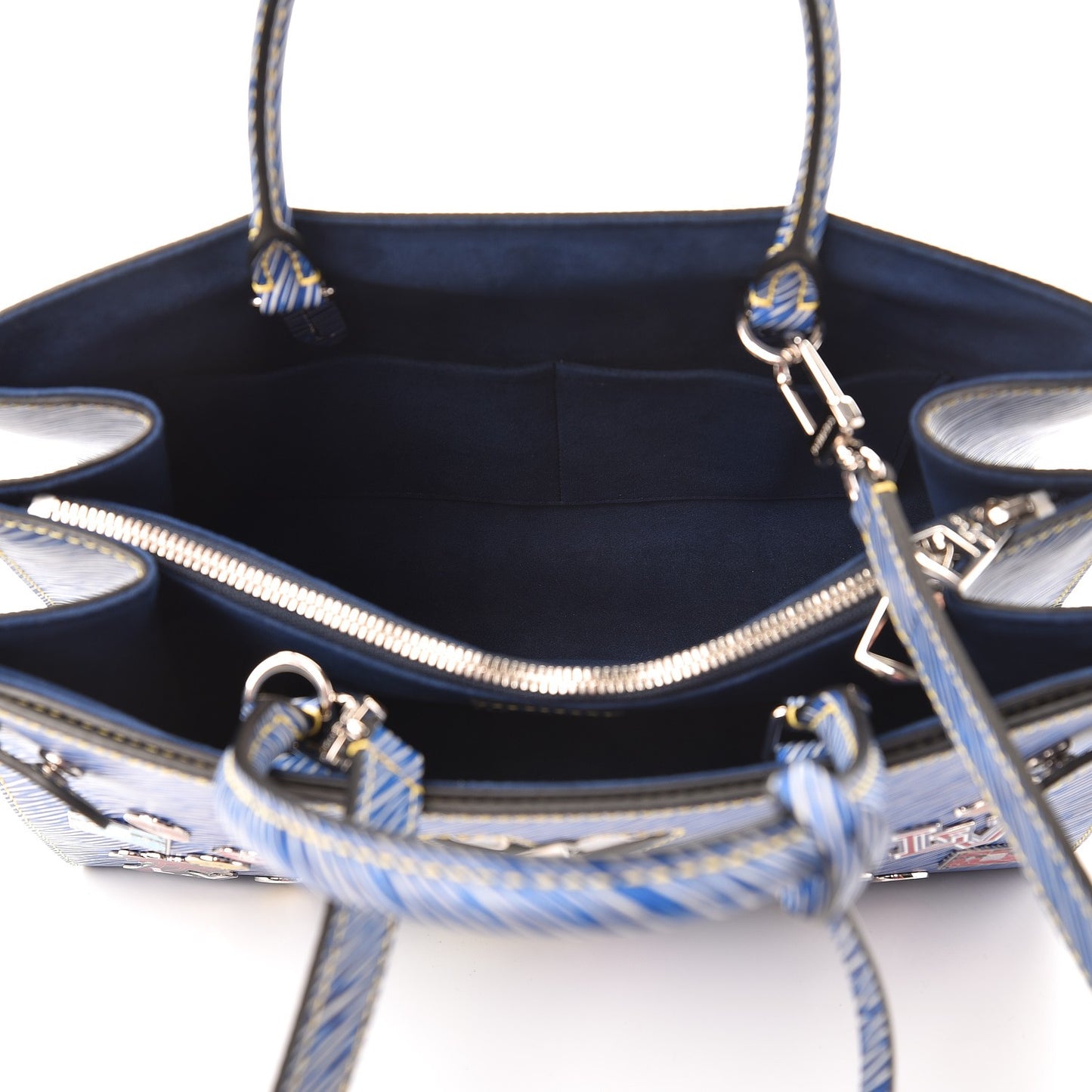 Epi Pins Twist Tote Denim Light