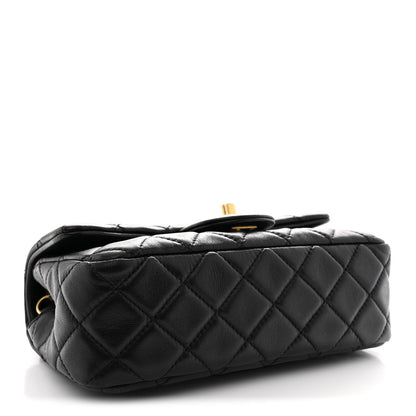 Chanel Lambskin Quilted Mini Rectangular Pearl Crush Flap Black 4 of 11
