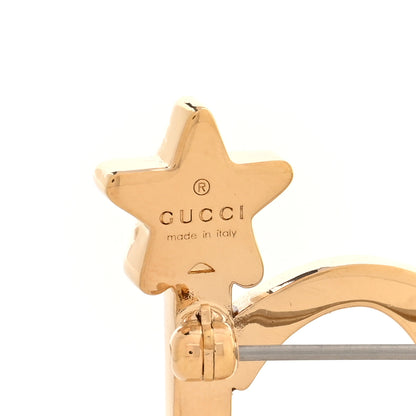 Gucci Metal Crystal Gucci Star Brooch Gold 3 of 4